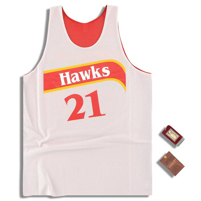 (Amazon) Mitchell & Ness Atlanta Hawks Wilkins #21 Reversible Jersey