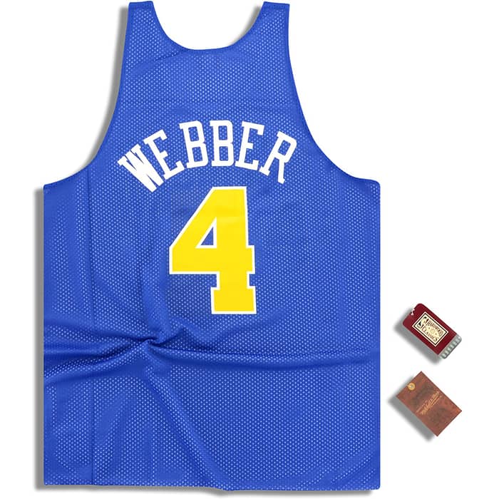 (Amazon) Mitchell & Ness Golden State Warriors Webber #4 Reversible Jersey