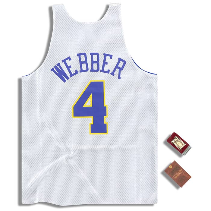 (Amazon) Mitchell & Ness Golden State Warriors Webber #4 Reversible Jersey
