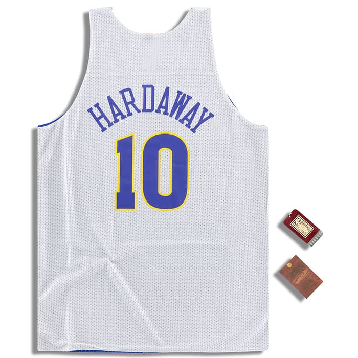 (Amazon) Mitchell & Ness Golden State Warriors Hardaway #10 Reversible Jersey