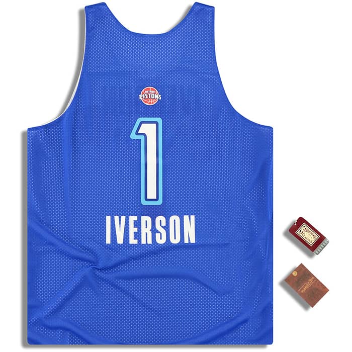 (Amazon) Mitchell & Ness Detroit Pistons Iverson #1 Reversible All Star Jersey