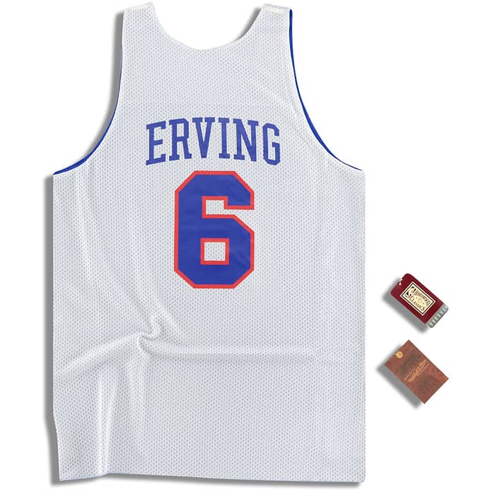 (Amazon) Mitchell & Ness Philadelphia 76ers Erving #6 Reversible Jersey