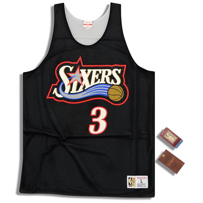 (Amazon) Mitchell & Ness Philadelphia 76ers Iverson #3 Reversible Jersey