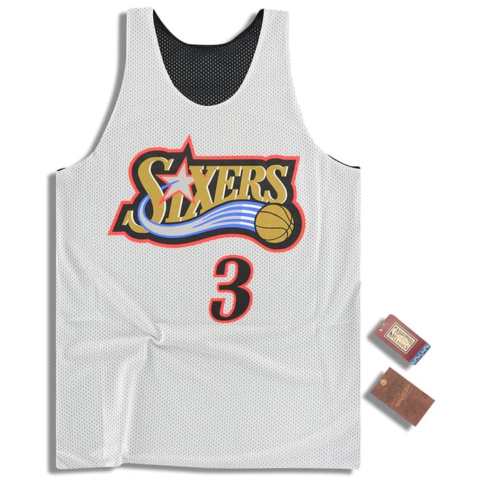 (Amazon) Mitchell & Ness Philadelphia 76ers Iverson #3 Reversible Jersey