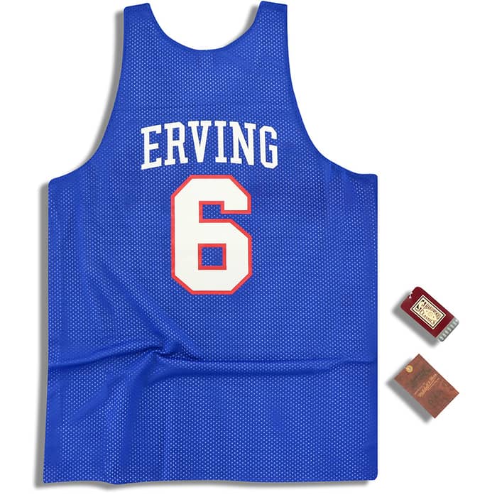 (Amazon) Mitchell & Ness Philadelphia 76ers Erving #6 Reversible Jersey