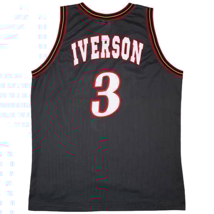 1998-00 Philadelphia 76ers Iverson #3 Champion Away Jersey (Excellent) XXL