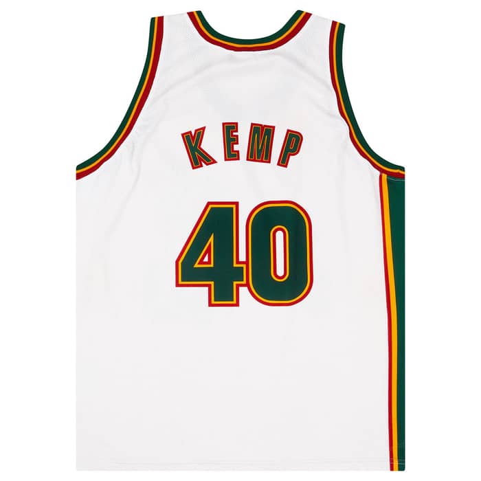 1995-97 Seattle SuperSonics Kemp #40 Champion Home Jersey (Very Good) XXL