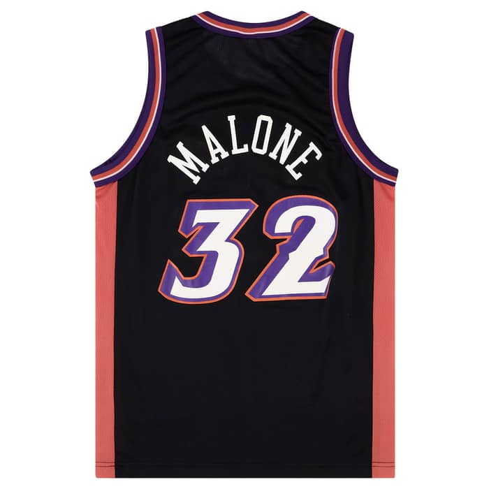 1998-02 Utah Jazz Malone #32 Champion Alternate Jersey (Excellent) M