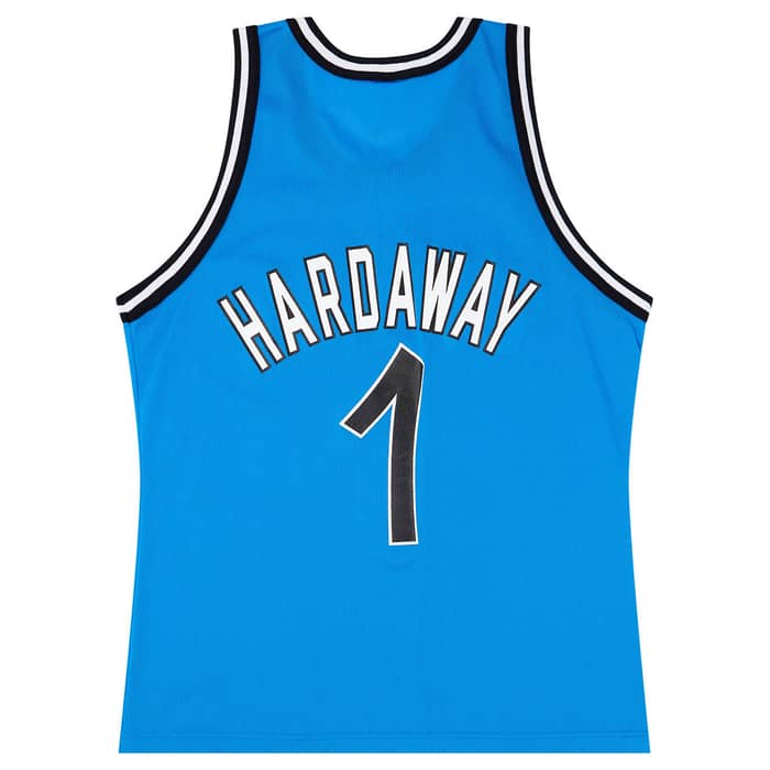 1995-98 Orlando Magic Hardaway #1 Champion Away Jersey (Excellent) L