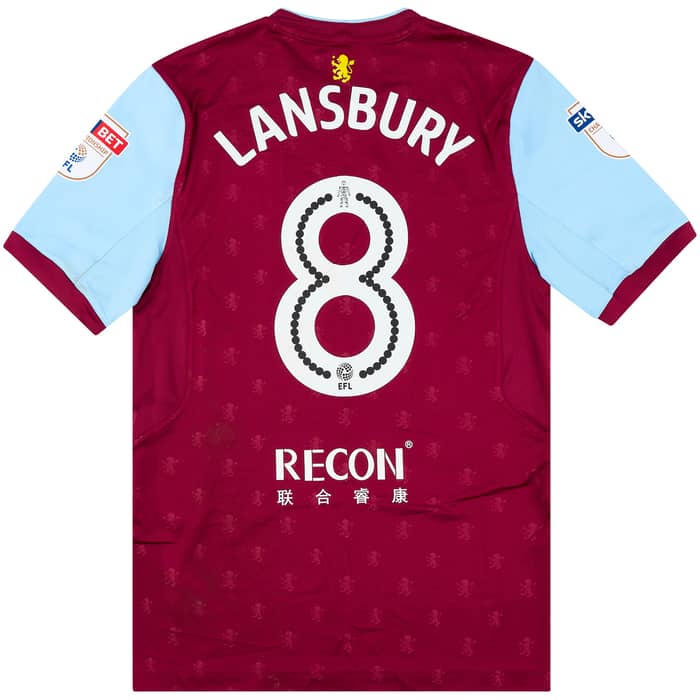 2017-18 Aston Villa Match Worn FA Cup Home Shirt Lansbury #8 (v Peterborough)
