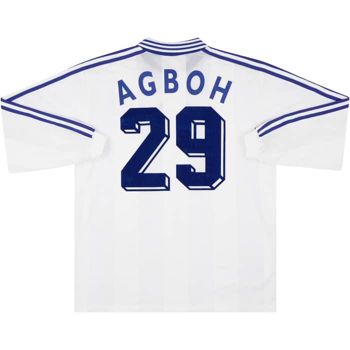 1997-98 Auxerre Match Worn UEFA Cup Home L/S Shirt Agboh #29 (v Lazio)