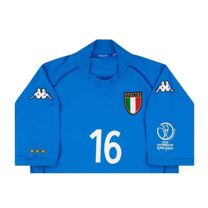 2002 Italy Match Issue World Cup Signed Home Shirt Di Livio #16