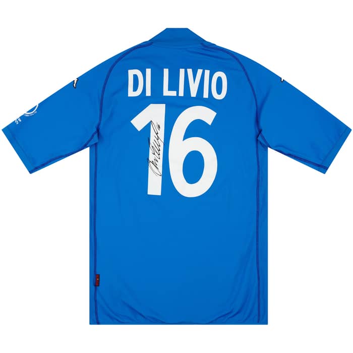2002 Italy Match Issue World Cup Signed Home Shirt Di Livio #16