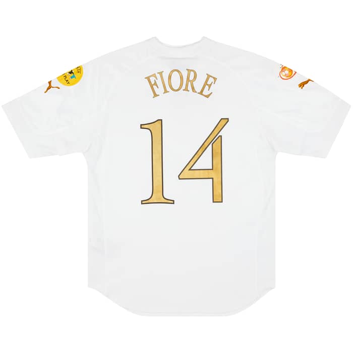 2004 Italy Match Worn European Championship Away Shirt Fiore #14 (v Denmark)