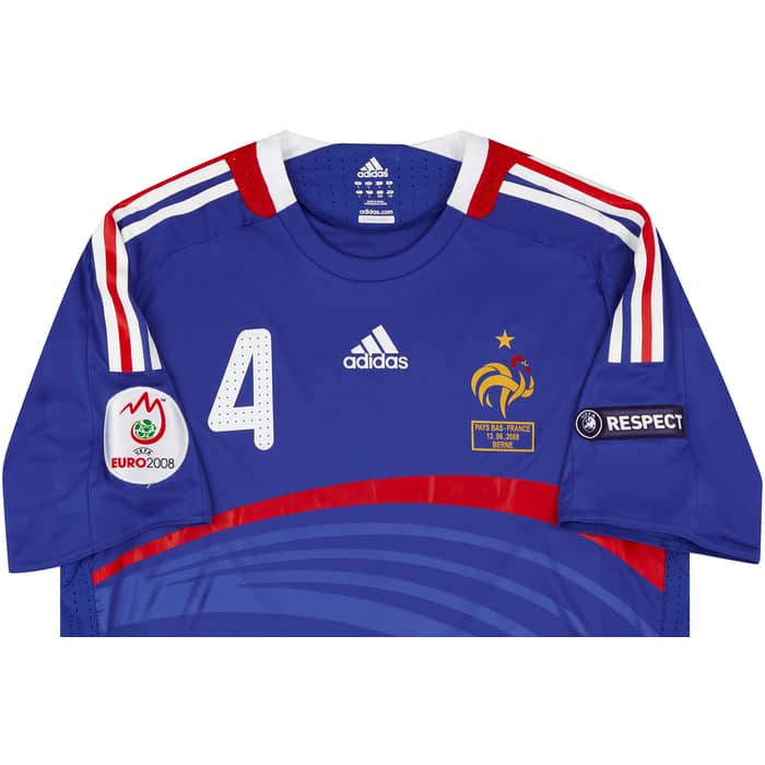 2008 France Match Issue European Championship Home Shirt Flamini #4 (v Netherlands)