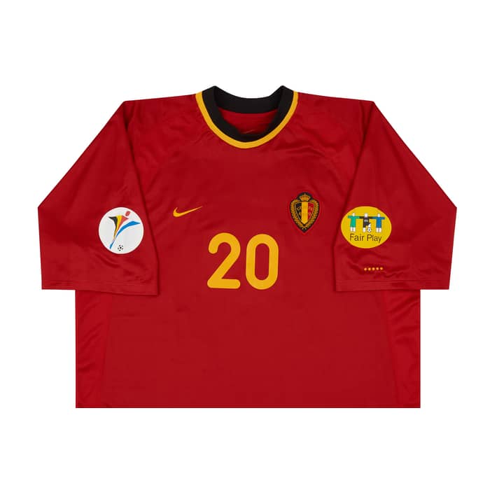 2000 Belgium Match Issue European Championship Home Shirt De Bilde #20
