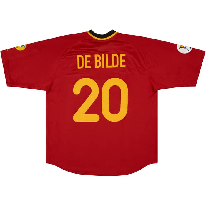 2000 Belgium Match Issue European Championship Home Shirt De Bilde #20