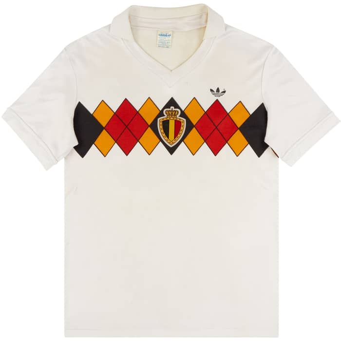1984 Belgium Match Issue European Championship Away Shirt #15 (Verheyen) v Denmark