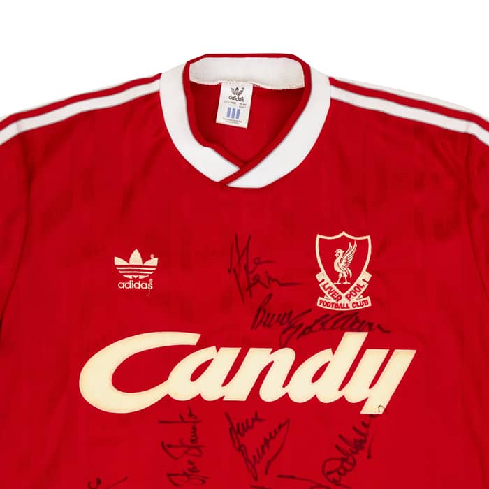 1988-89 Liverpool Match Issue Signed Home Shirt #2
