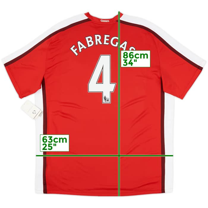 2008-10 Arsenal Home Shirt Fabregas #4 (XXL)