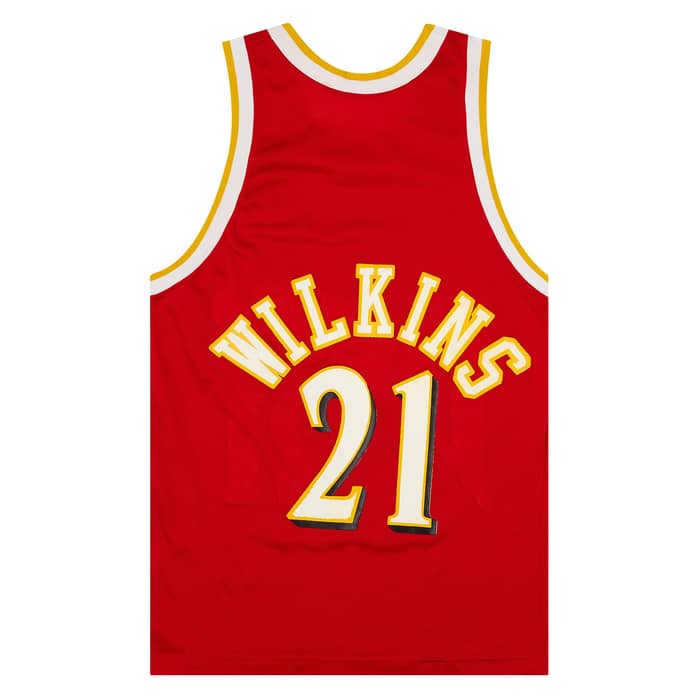 1992-94 Atlanta Hawks Wilkins #21 Champion Away Jersey (Excellent) S