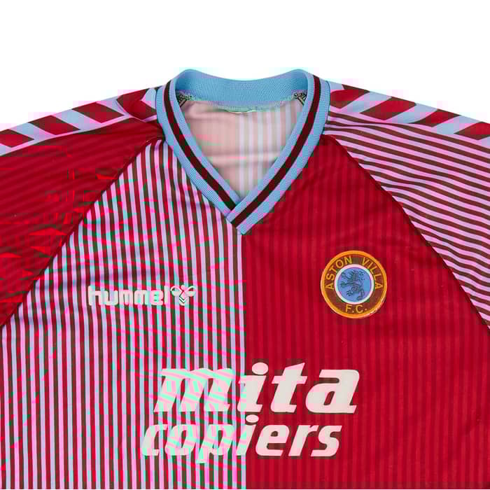 1987-89 Aston Villa Home L/S Shirt - 6/10 - (XL)