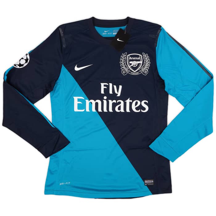 2011-12 Arsenal Player Issue Away L/S Shirt Henry #12 (M)