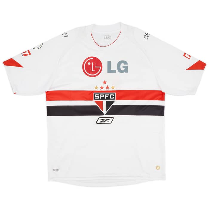 2007-08 Sao Paulo Home Shirt Penta Unico #5 - 6/10 - (XL)