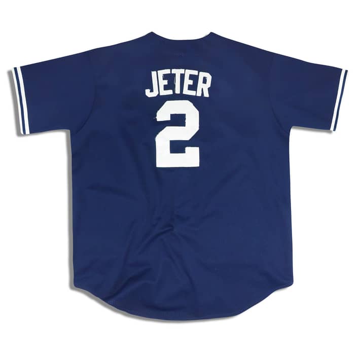1990s New York Yankees Jeter #2 Majestic Jersey (Alternate) XXL