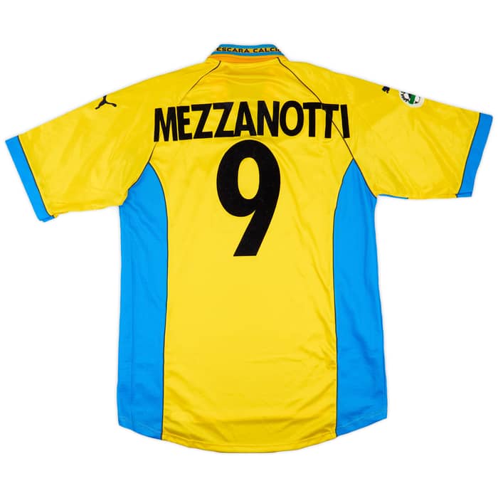 1999-00 Pescara Match Worn Away Shirt Mezzanotti #9