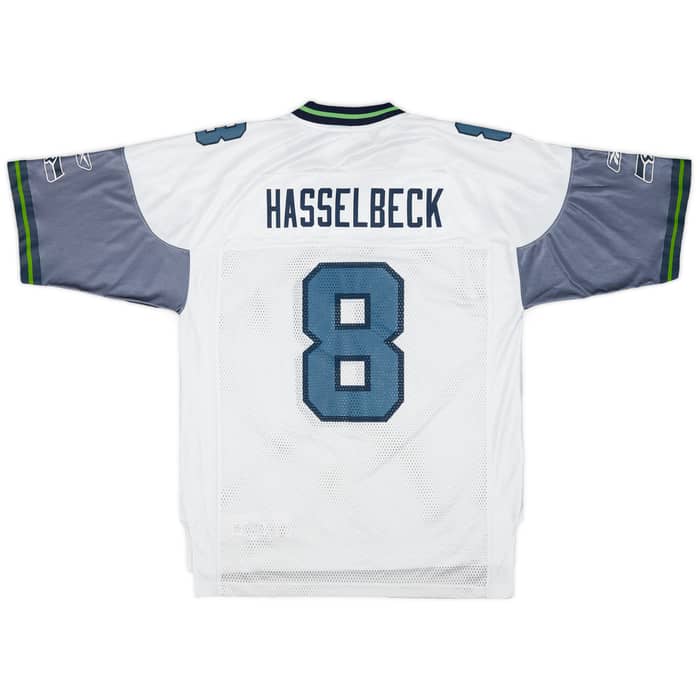 2005-06 Seattle Seahawks Hasselbeck #8 Reebok On Field Away Jersey - 8/10 - (M)