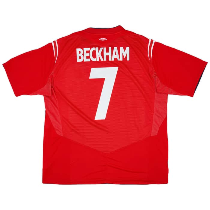 2004-06 England Away Shirt Beckham #7 - 6/10 - (XXL)