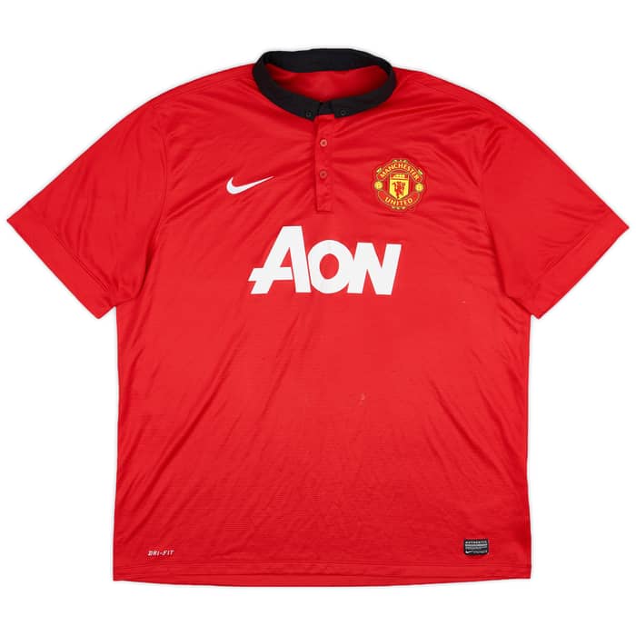 2013-14 Manchester United Home Shirt Vidic #15 - 8/10 - (XXL)