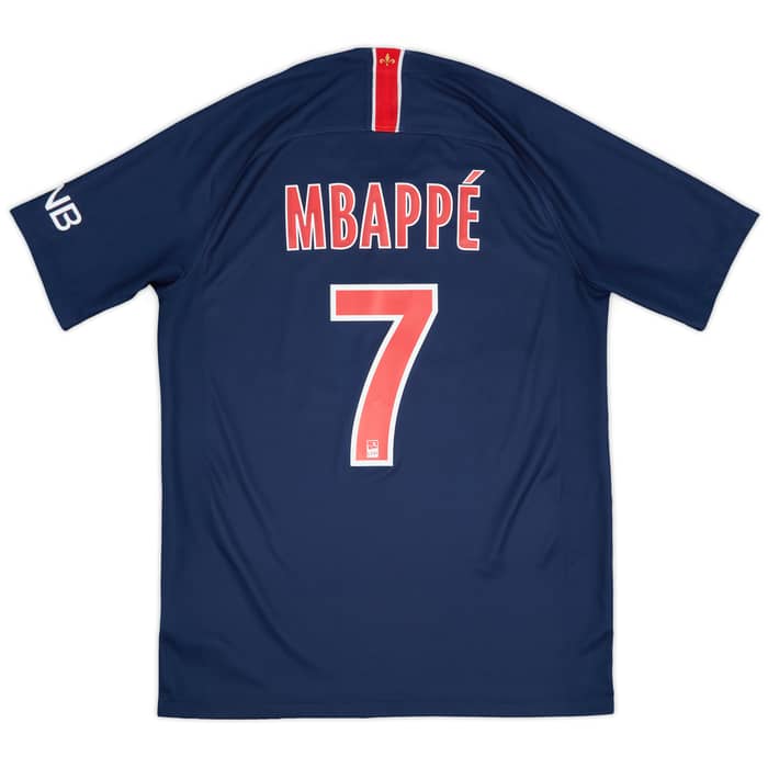 2018-19 Paris Saint-Germain Home Shirt Mbappe #7 - 9/10 - (M)