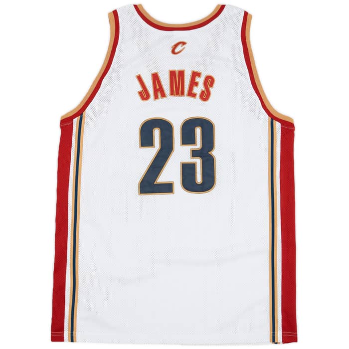 2003-10 Cleveland Cavaliers James #23 Champion Authentic Home Jersey - 5/10 - (XL)