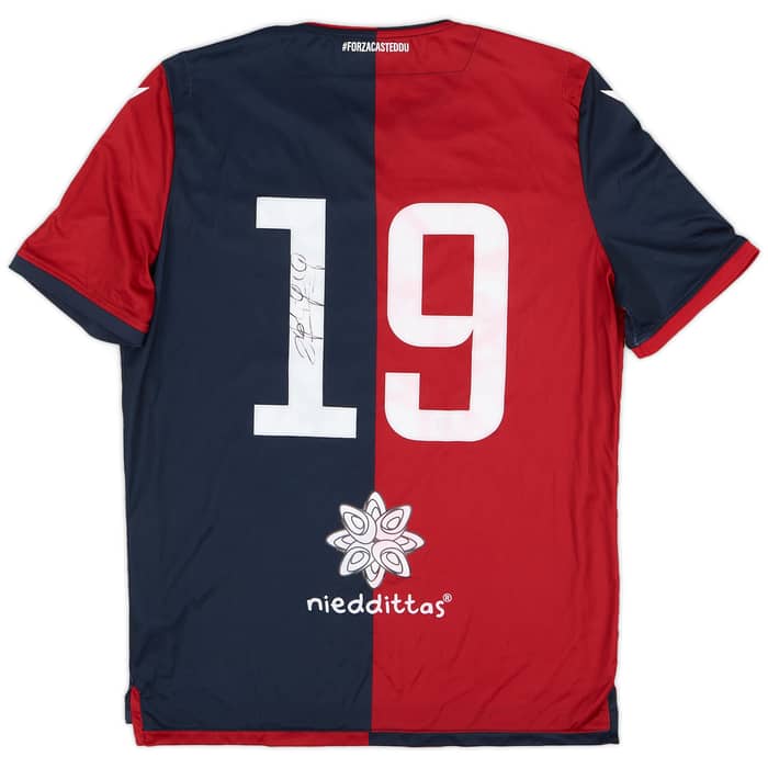 2019-20 Cagliari Match Issue Home Shirt #19 (Bradarić)