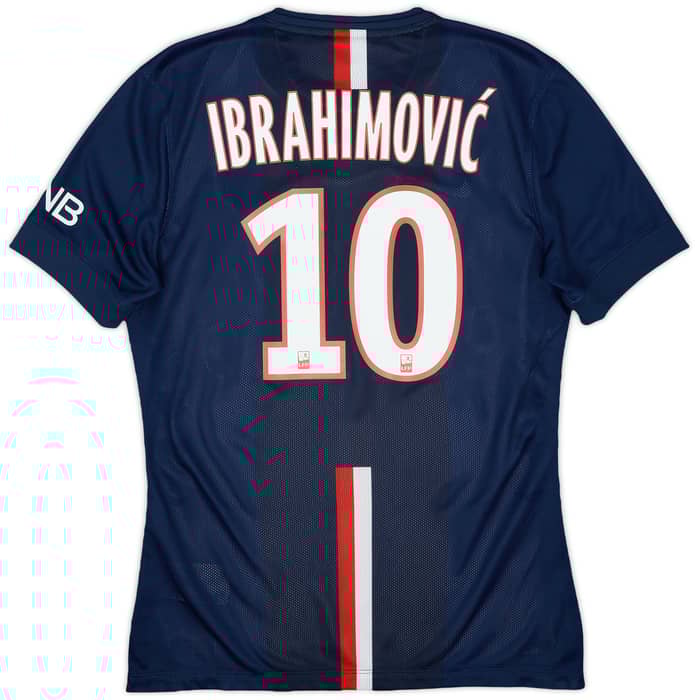 2014-15 Paris Saint-Germain Authentic Home Shirt Ibrahimovic #10 - 8/10 - (M)