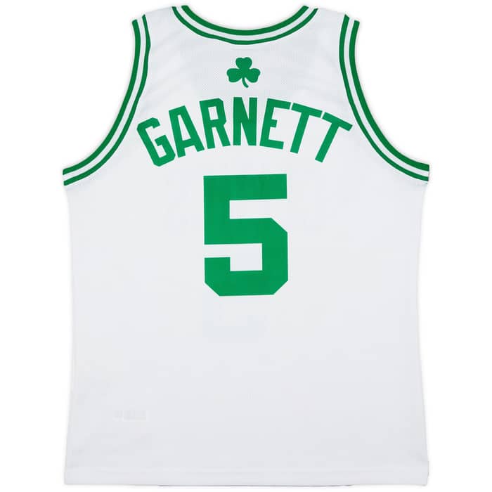 2007-10 Boston Celtics Garnett #5 Champion Home Jersey - 8/10 - (S)