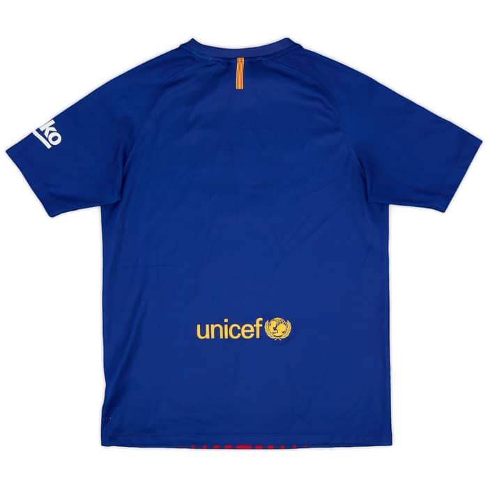 2017-18 Barcelona Basic Home Shirt - 8/10 - (XL.Boys)