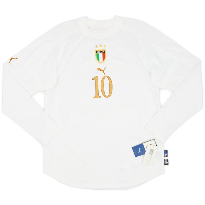 2004-06 Italy Away L/S Shirt Totti #10 (XL)