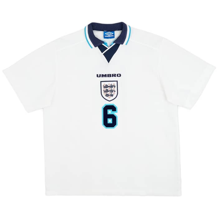 1995-97 England Home Shirt Southgate #6 - 8/10 - (XXL)