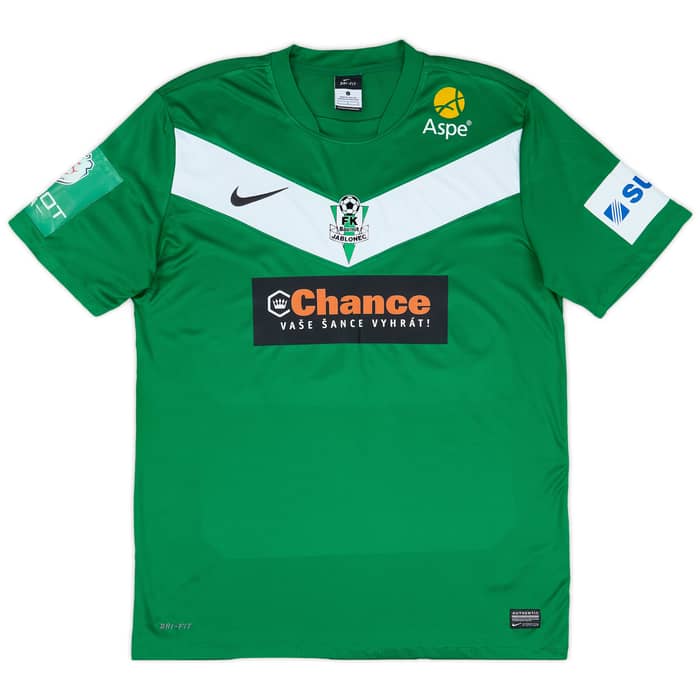 2013-14 FK Jablonec Player Issue Home Shirt # - 9/10 - (L)