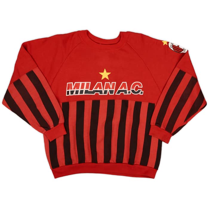 1990-91 AC Milan Le Felpe Dei Grandi Club Sweat Top - 8/10 - (S)
