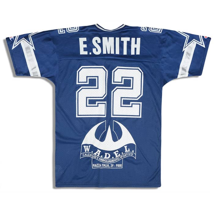 1996-00 Dallas Cowboys E. Smith #22 Champion Jersey (Home) S