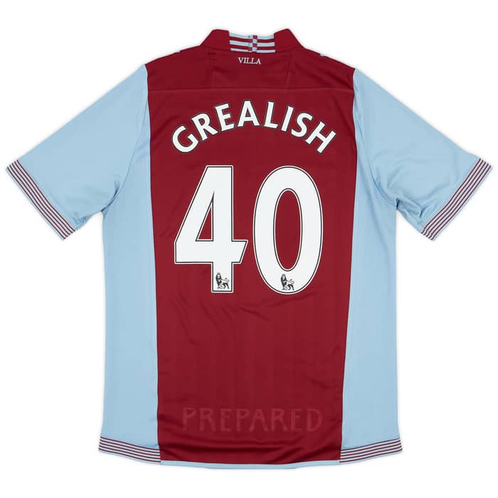 2013-14 Aston Villa Home Shirt Grealish #40 - 6/10 - (L)