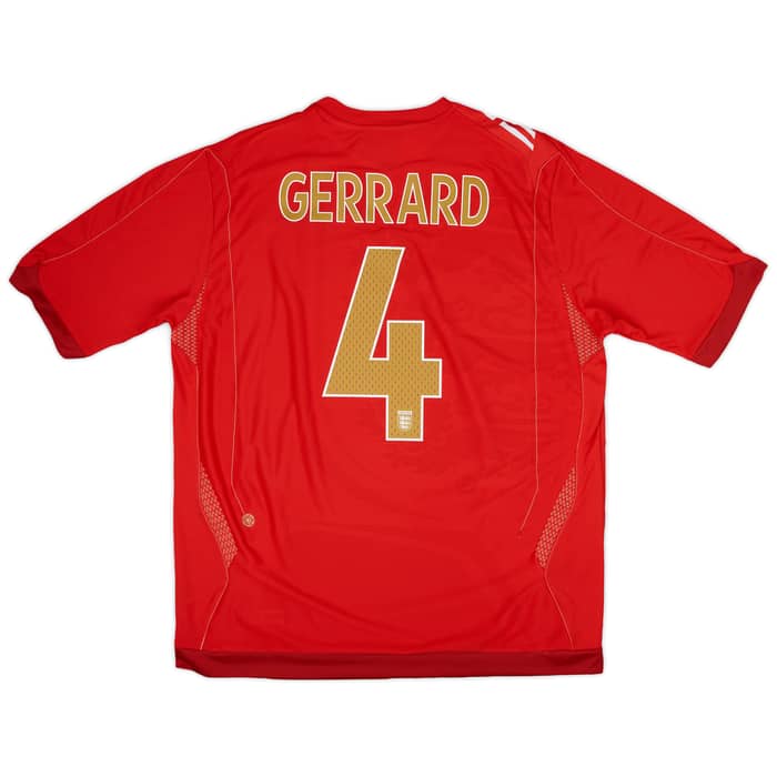 2006-08 England Away Shirt Gerrard #4 (XL)