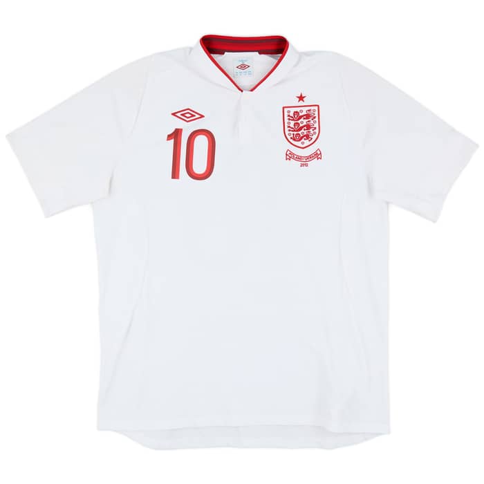 2012-13 England 'Poland/Ukraine' Home Shirt Rooney #10 - 7/10 - (XL)