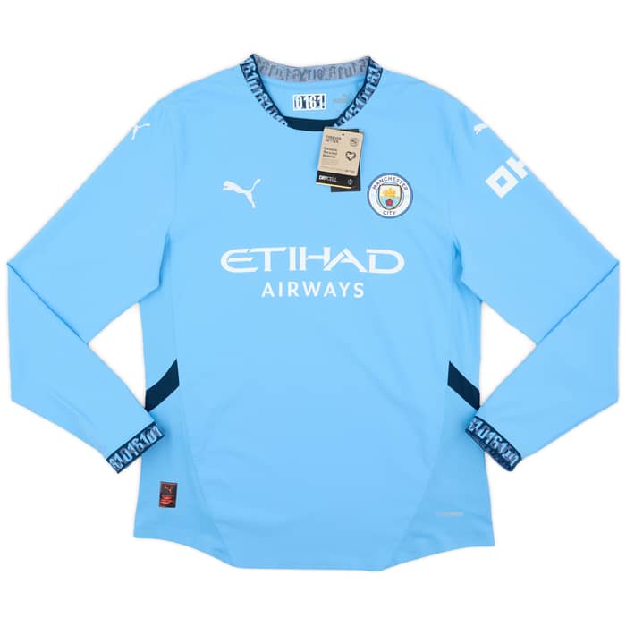 2024-25 Manchester City Authentic Home L/S Shirt De Bruyne #17