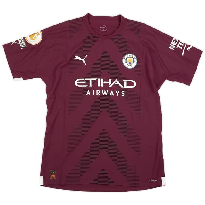 2022-23 Manchester City Match Issue GK Shirt Carson #33