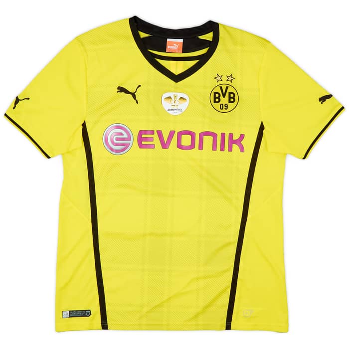 2013-14 Borussia Dortmund Signed Home Shirt - 8/10 - (M)
